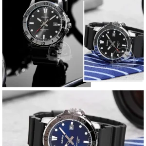 Black and silver watch