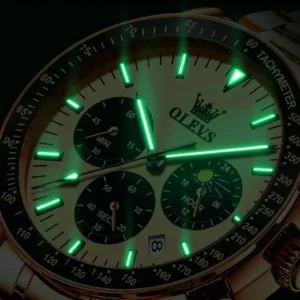 Luminous watch face and hands