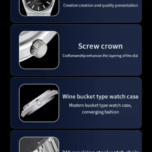 Watch case and band details