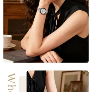 Woman wearing a watch.