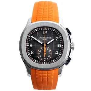 Orange watch with black face