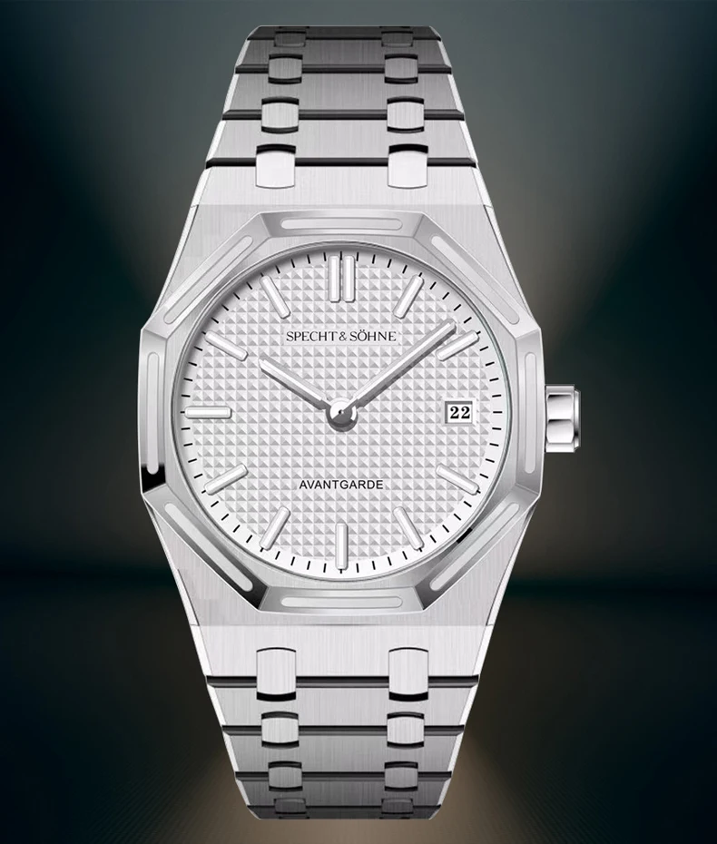dropshipping 2025 best selling specht & söhne salmon men's quartz sports watch 50m waterproof ultrathin wristwatch for men Luxury silver watch with dial.