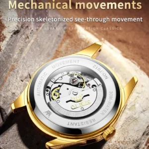 Gold mechanical watch movement