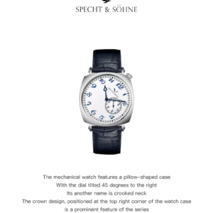 Pillow-shaped mechanical watch
