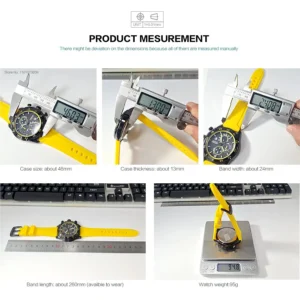 Watch measurements: case, band, weight