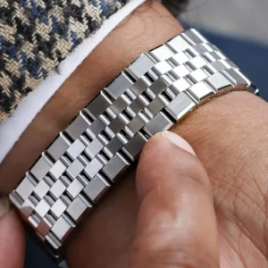 Close up of watch bracelet