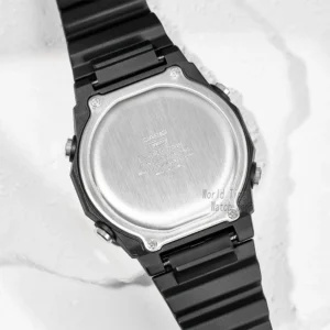 Black digital watch back detail