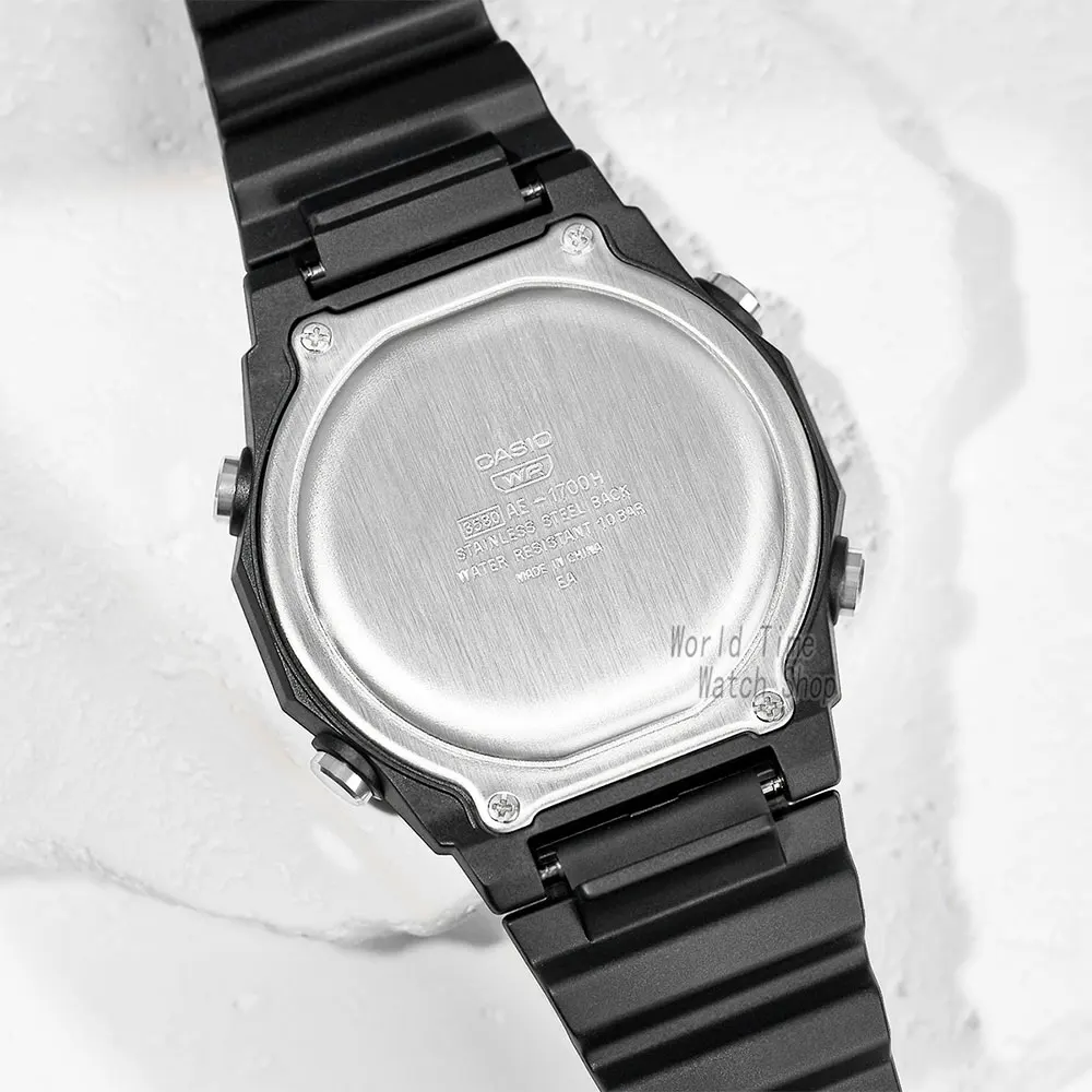 casio watch for men 2026 new model ae 1700h 1b top brand luxury suit relogio masculino часы мужские наручные Black digital watch back detail