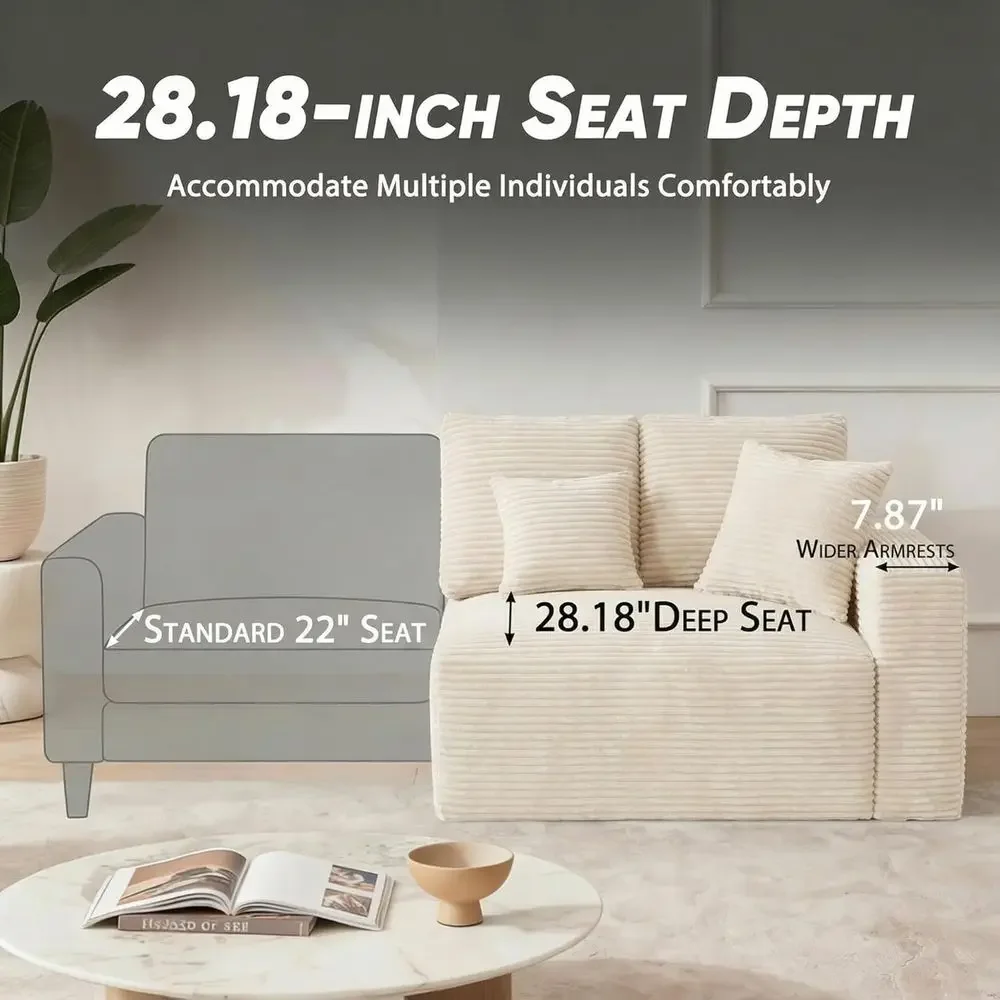 Oversized Deep Seated Cloud Sofa description