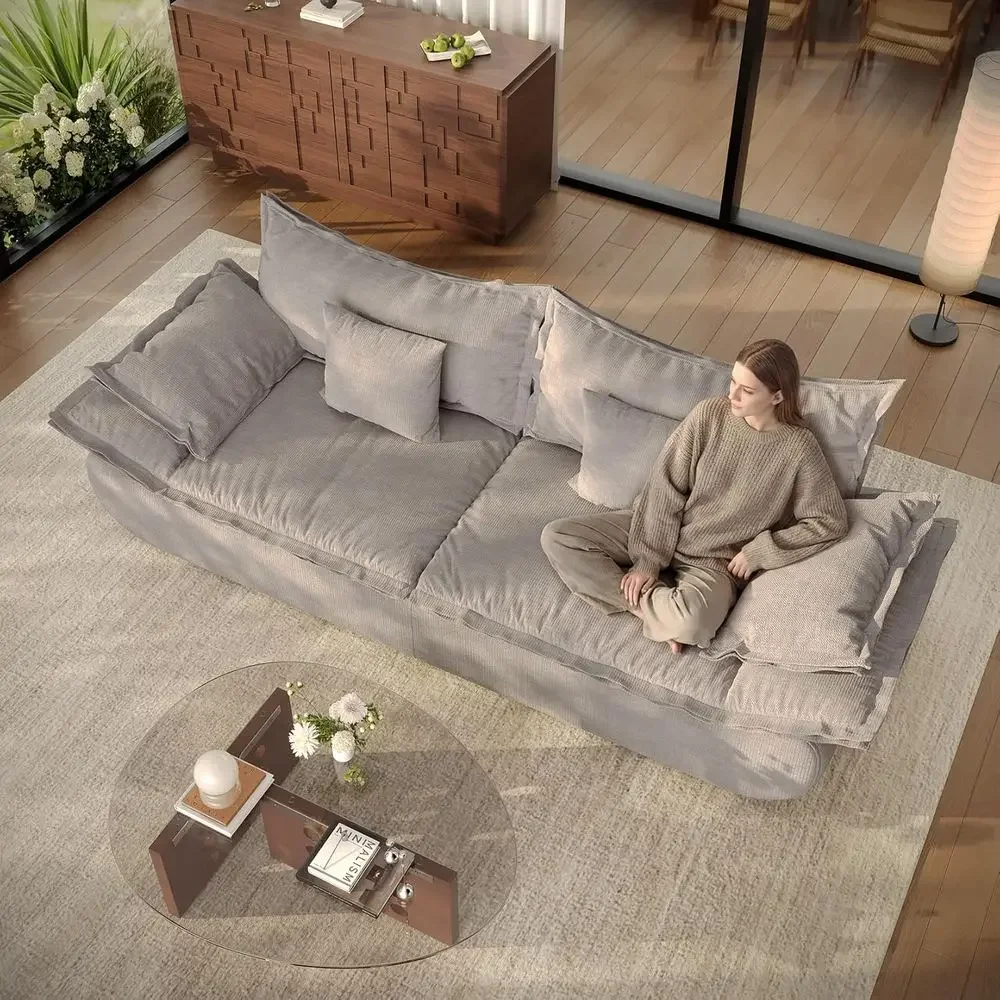 86.6-Inch Chenille Cloud Sofa – 3-Seater description