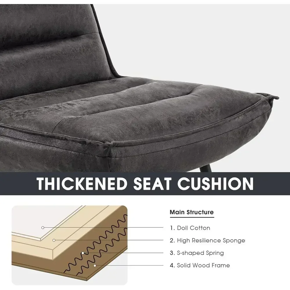 Wingback Accent Chair with Ottoman description