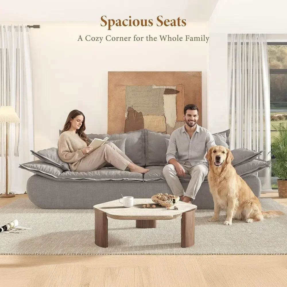 86.6-Inch Chenille Cloud Sofa – 3-Seater description