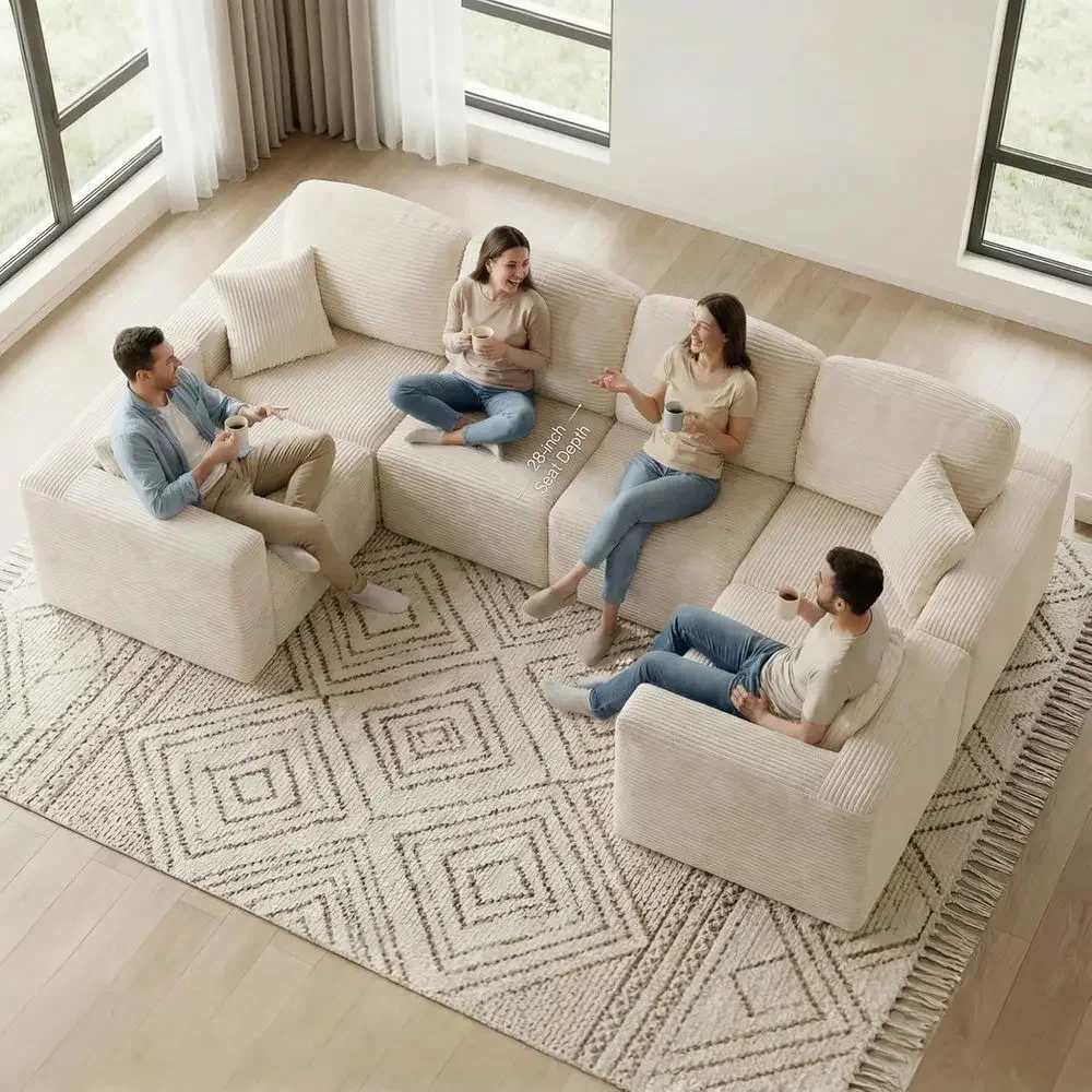 Oversized Deep Seated Cloud Sofa description