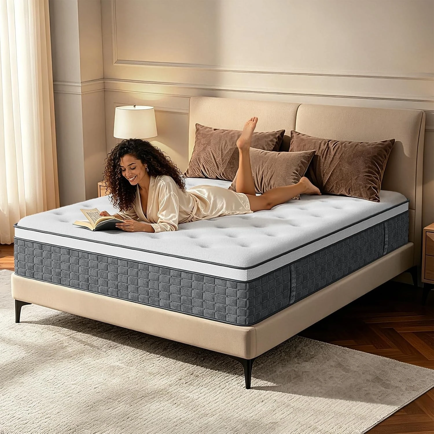 Queen Mattress 12 Inch, Medium Firm Feel, Kf Sd11a0c7f51ec4c87b4b8ad01032ac490W
