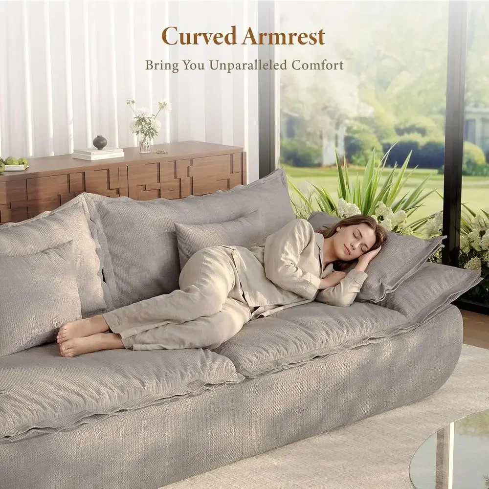 86.6-Inch Chenille Cloud Sofa – 3-Seater description