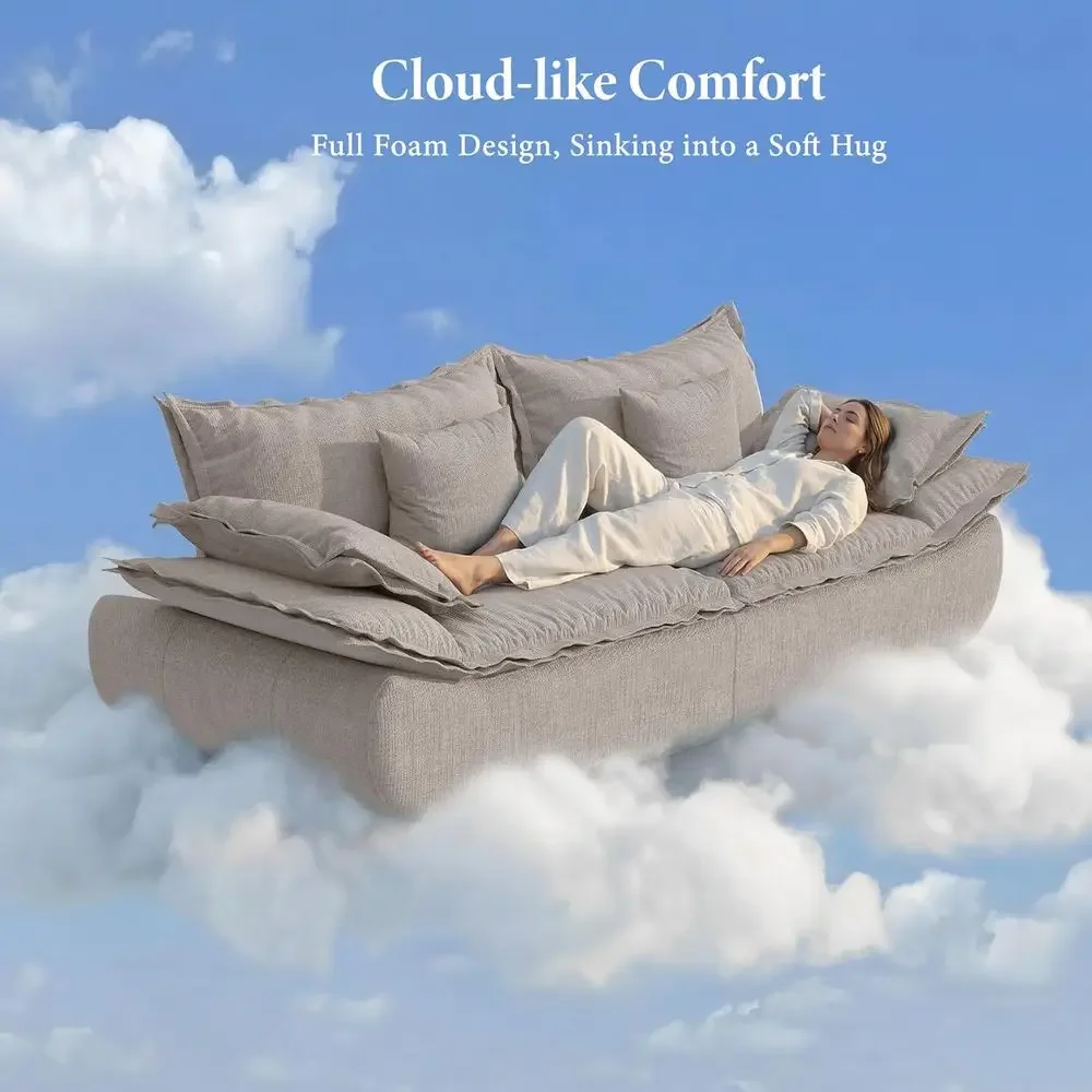86.6-Inch Chenille Cloud Sofa – 3-Seater description
